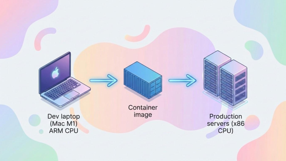 Dev laptop to production server